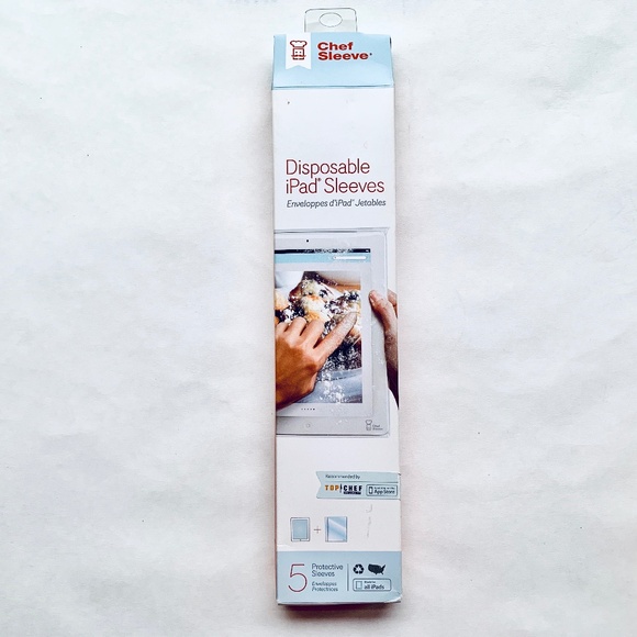 The Orange Chef iPad Disposable Protective Sleeves - 5 Sleeves - New in Box - Picture 1 of 2
